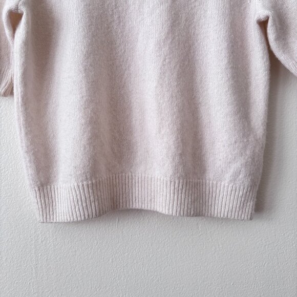 Vince Wool & Cashmere Blend Short Sleeve Sweater in Off White - Picture 6 of 9